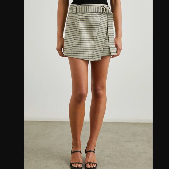 NWT Rails Deanna Checked Miniskirt in Sage Mini Check | Size S - Picture 2 of 7